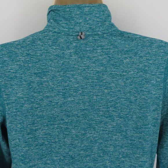 Nike Womens Extra Small XS Teal Green Heathered Pullover Quarter Zip Dri Fit - Picture 8 of 13